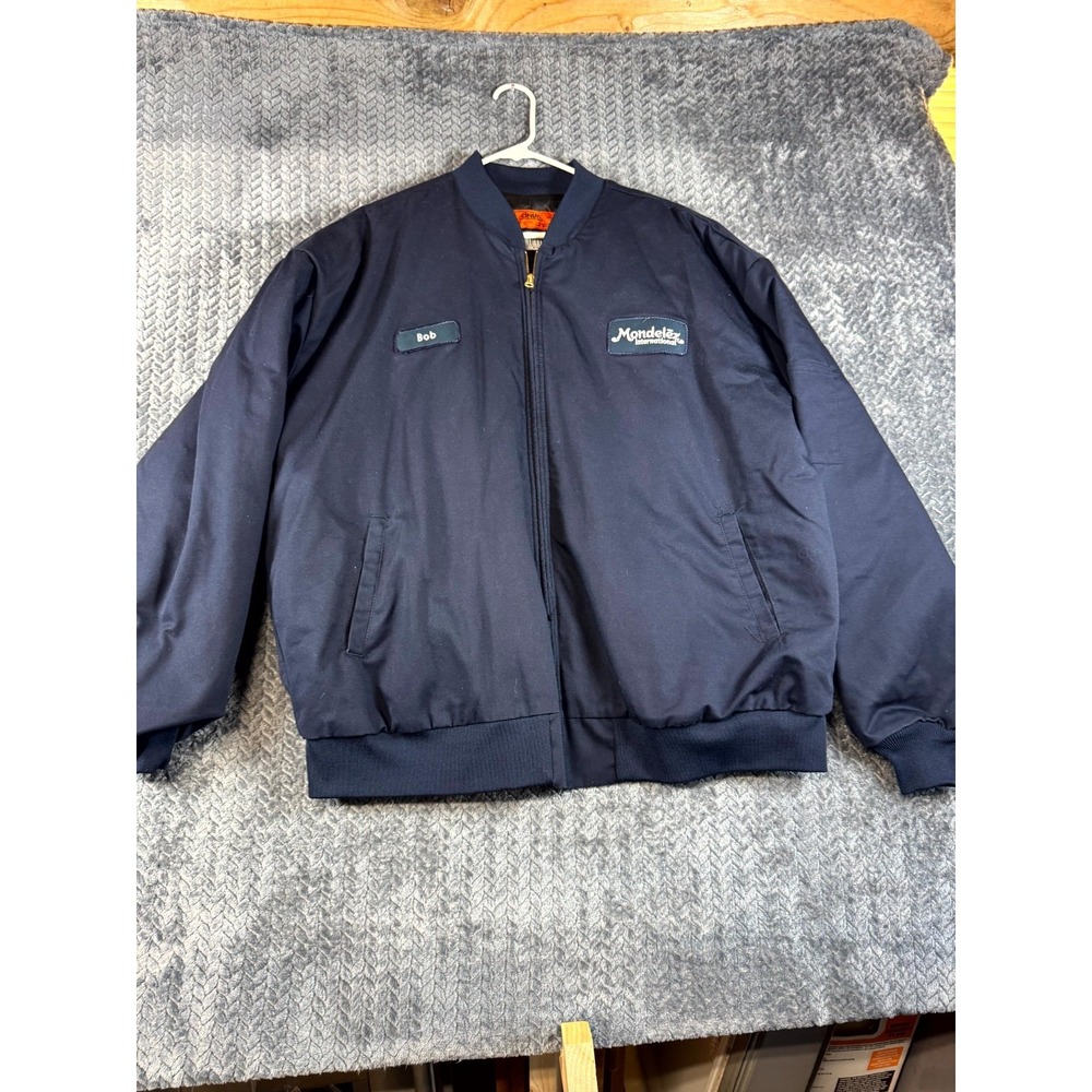 Cintas Bomber Jacket Mens 3XL Blue Insulated Mondelez International Bob Full Zip